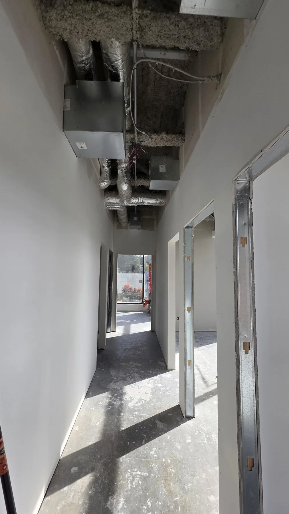 Drywall partitions at the Regus project in Mission during construction. Drywall partitions at the Regus project in Mission during construction.